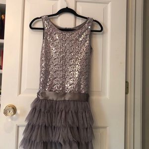 Girl’s Dove Grey Party Dress-Size 16-Biscotti